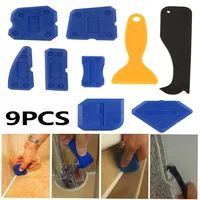 9pcs Caulking Tool Kit Plastic Sealant Finishing Tool with Multiple Shape and Size Portable Grout Scraper Multipurpose Caulk 1