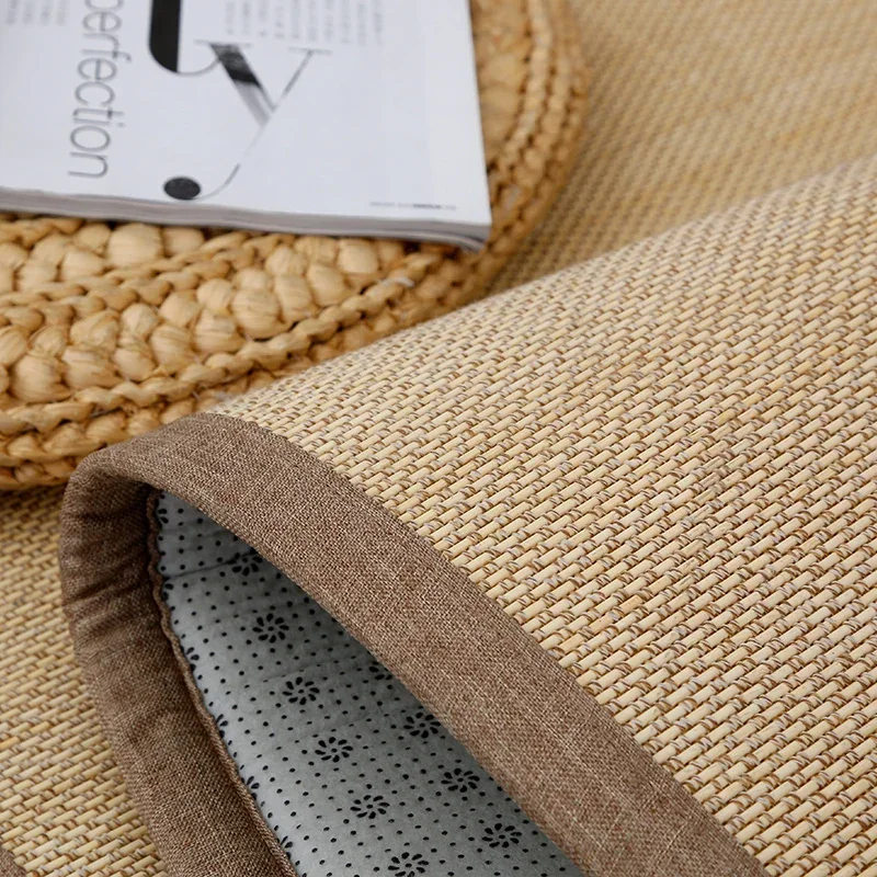 Japanese-Style Bamboo Carpet Tatami Mat Window Cushion Bamboo Woven Carpet