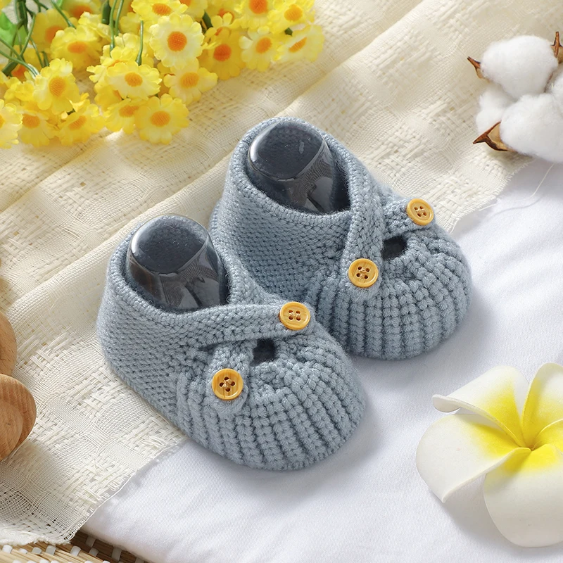 Infant Baby Shoes Knit Newborn Boy Girl Footwear Fashion Breathable 0-18M Toddler Clothes Accessories Super Soft First Bed Boots 4