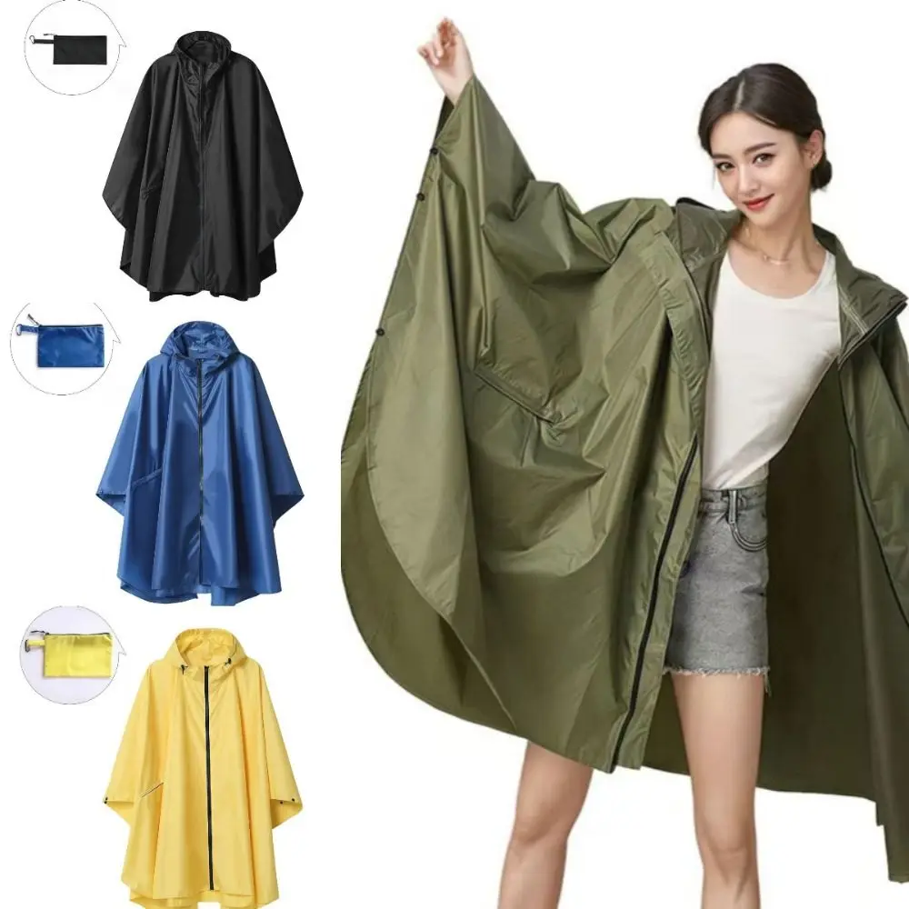 New 3 in 1 Outdoor Raincoat Waterproof Multifunction Rain Cover Large Hooded Sleeve Outdoor Rainwear Hiking Travel