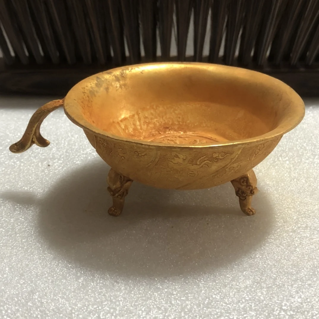 Bronze Gilded Cups Exquisite Antiques Collection Home Decoration Craftsmanship Fine Workmanship