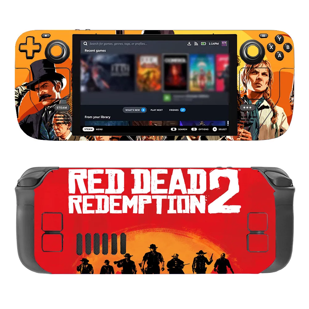 Red Dead Redemption 2 Skin Vinyl Per Steam Deck Console Set Completo Decalcomania Protettiva Copertura Avvolgente Per Adesivi Console Valvole