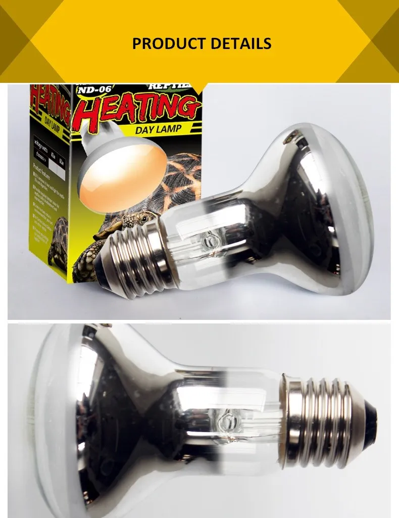 Title 6, 40W/60W Reptile Heat Lamp Bulb Full Spectrum UV...