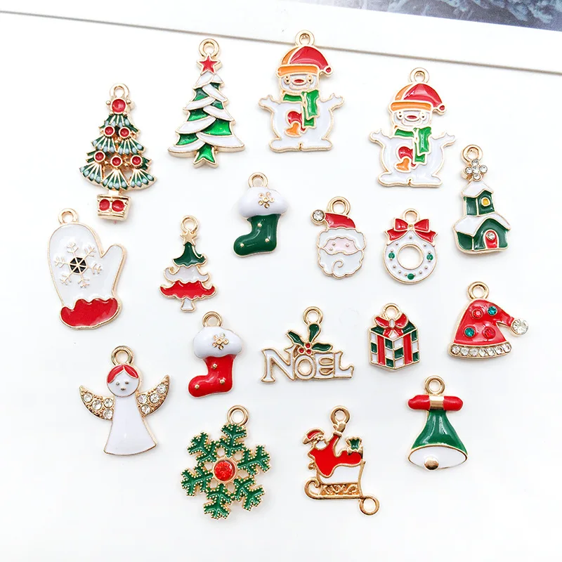 

96pcs Christmas Pendant Charm for Necklace Bracelet Jewelry Making Clothes Sewing Bags Decoration Charm Diy Scrapbooking Supply