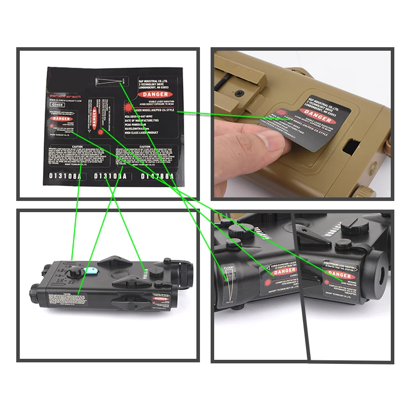 Airsoft Tactical AN peq PEQ-2 Red Dot Laser sight Battery Case Red Laser For 20mm Rails No Function PEQ2 Box WEX426 Weaponlight laser pointer laser sight red dot laser sight