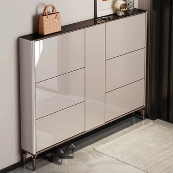 Scarpiera Salvaspazio di Lusso con Divisori Nascosti, Mobile Contenitore per Scarpe, Organizzatore di Scarpe Piccolo, Arredamento per la Casa