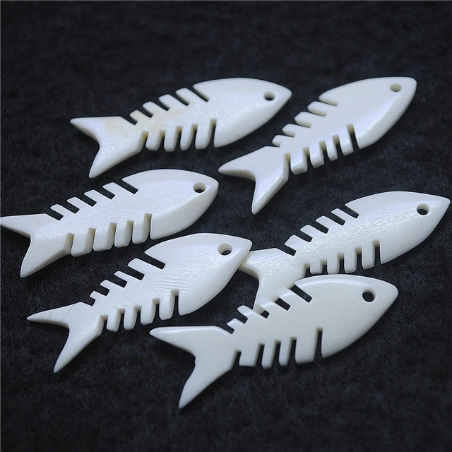 5 Pieces Natural White Polished Carving Bovine Bone Ox Bone Bead Cattle Fish  Shape Pendant Size 15X35MM Good Quality - AliExpress