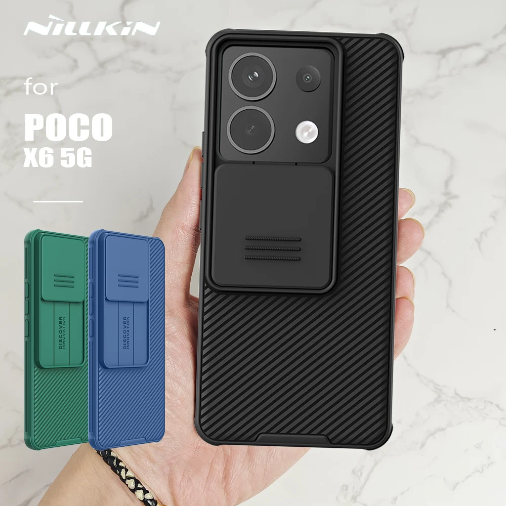 for Xiaomi Poco X6 5G Case Nillkin CamShield Case Slide Camera