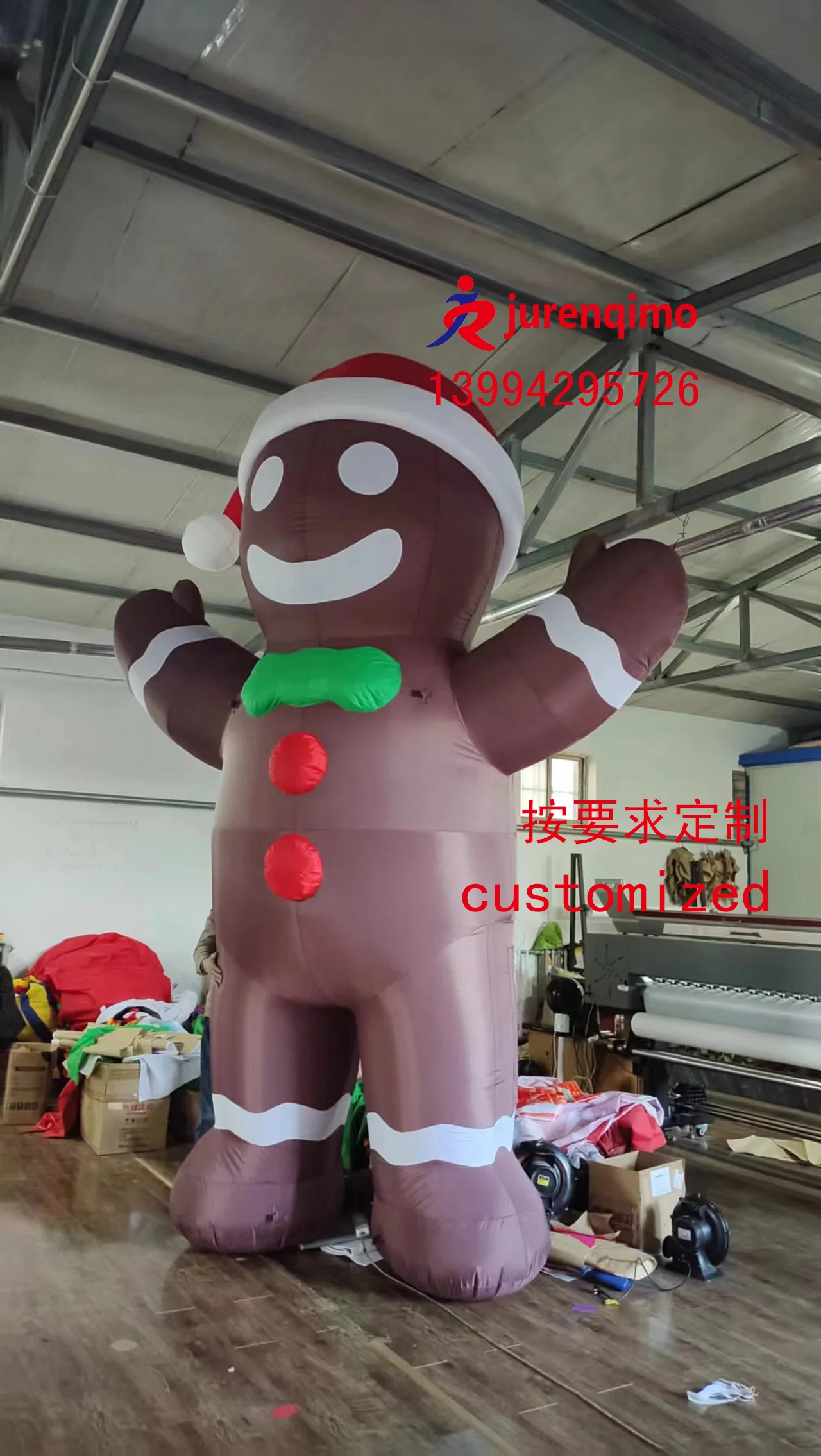 눈사람 풍선 크리스마스 장식, 파티 소품, 제조 업체 맞춤형 풍선 진저 브레드 맨