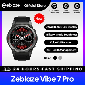 [2023 World Premiere]Zeblaze Vibe 7 Pro Smart Watch 1.43'' AMOLED Display Hi-Fi Phone Calls Military-grade Toughness 1