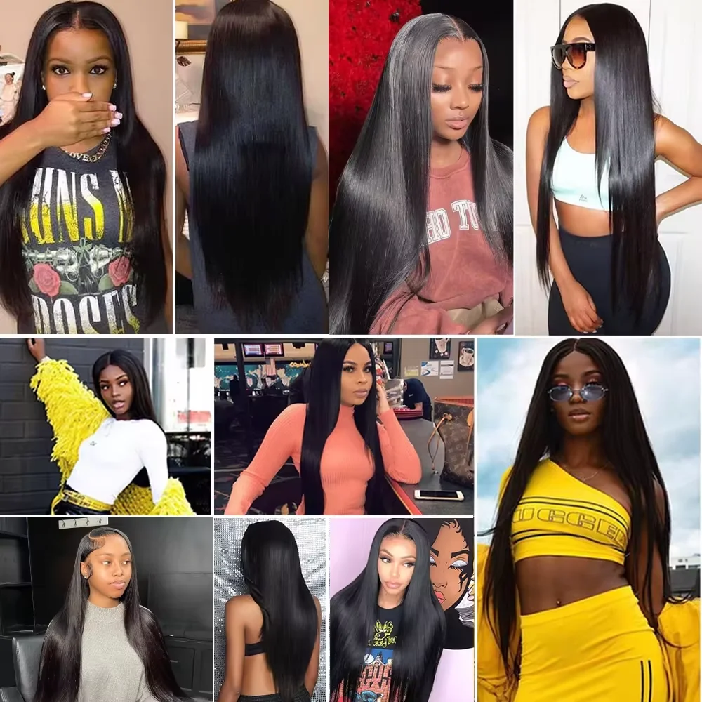 40 50Inch 220Density 13X4 HD Lace Front Wigs Human Hair Wigs 100%real human hair Straight 360 Full Lace Frontal Wigs Human for 5