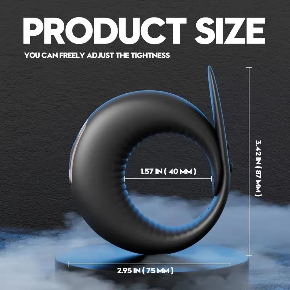 HeartCaptor Silicone Adjustable Vibrating Penis Ring for Couples - Details 14