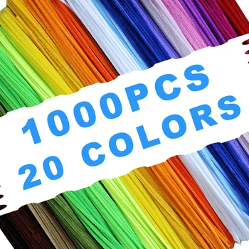 1000 Pcs Pipe Cleaners Assorted 20 Colors 12 inch Chenille Stems Bulk for Kids Art DIY and Crafts Projects and Decorations Limpi 2