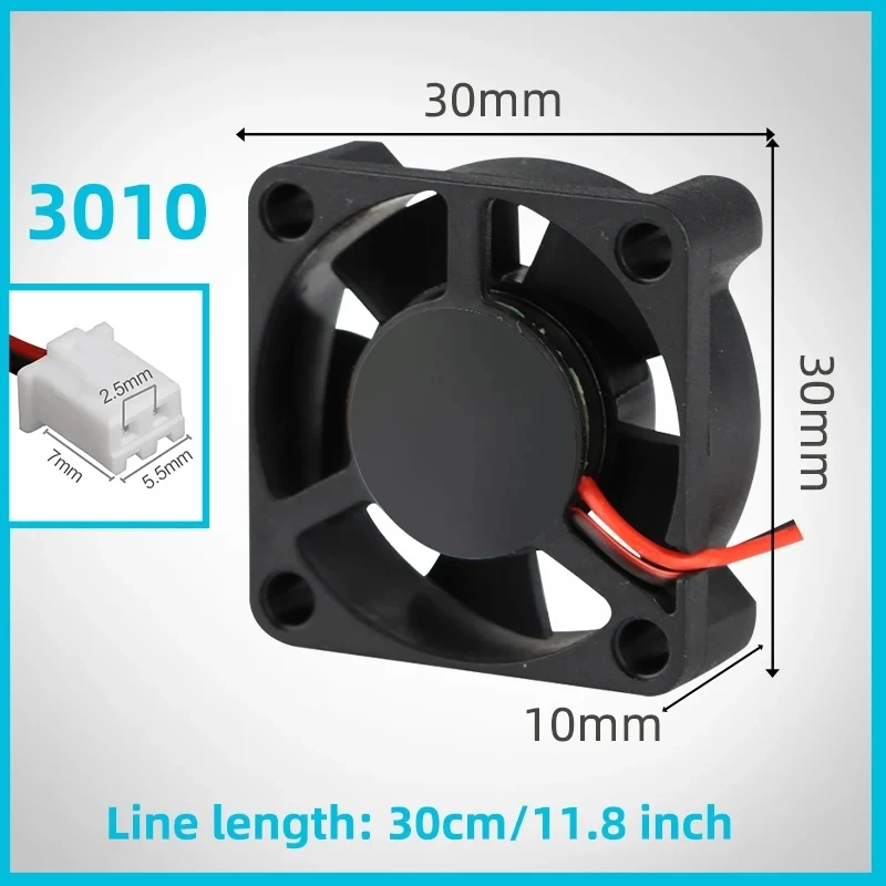 Ventilador sem Escova para Impressora 3d 10 Pcs 4010 ou 3010 dc 12v 24v Fios Extrusora Hotend J-head - Imagem 5