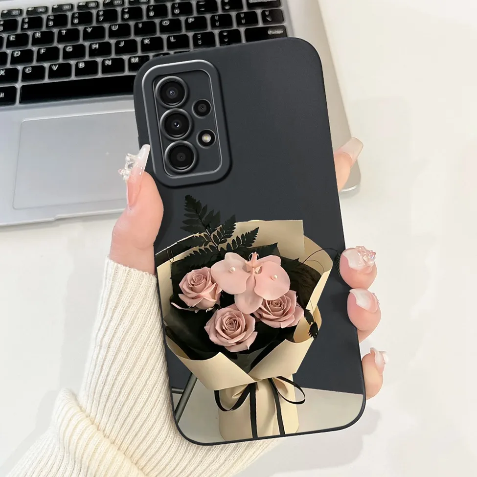 For Samsung A13 4G Case A135F Silicone Cute Fashion Butterfly Flower Love Painted Cover For Samsung A13 Galaxy A13 4G Phone Case