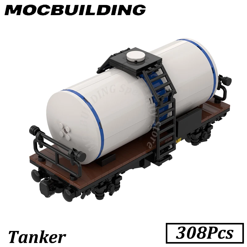 

Tank Car Wagon Trains Model Railway Accessories MOC Building Blocks Bricks DIY Construction Toys Display Gift Christams Present