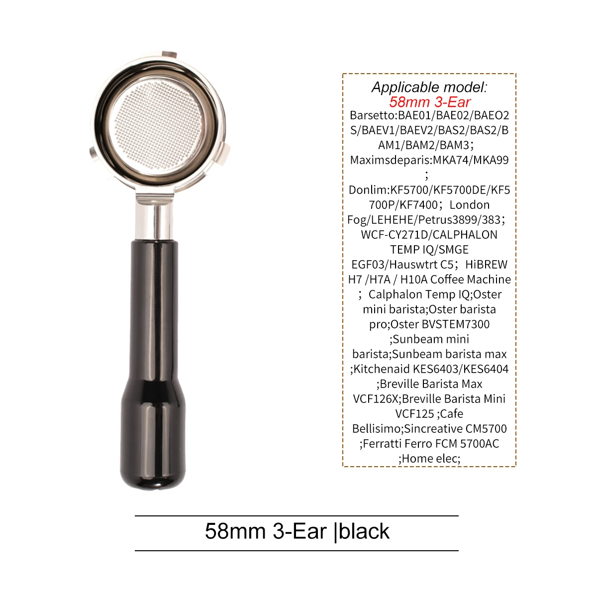 58mm Portafilter for HiBREW H7/H10 Coffee Machine...