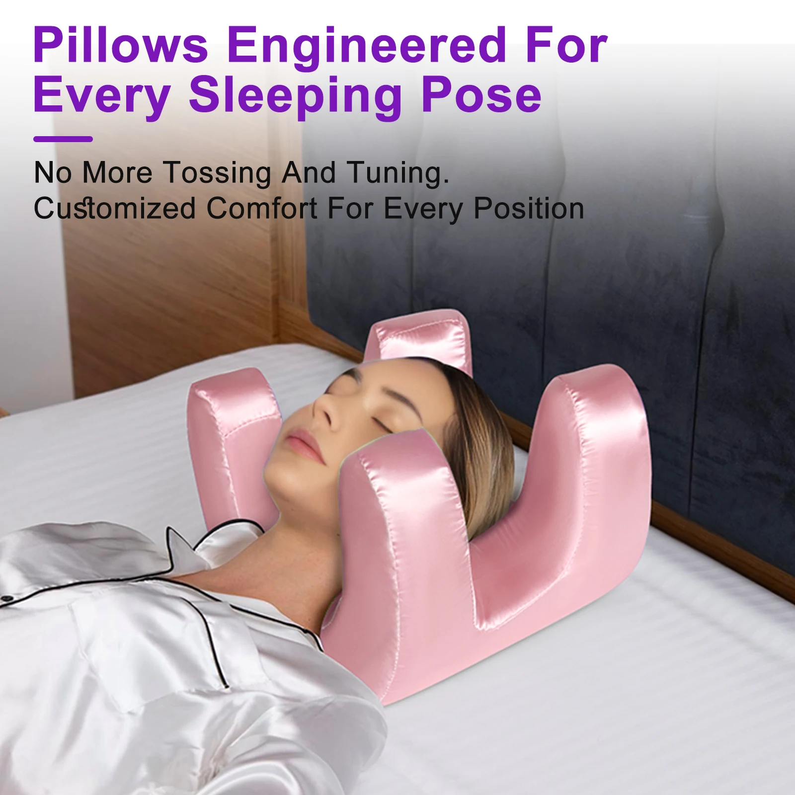 Beauty Pillow Anti-Wrinkle Neck Support Anti-ageing Beauty Pillow For Maintaining Facial Wrinkles Sleep Memory Foam Pillow 3
