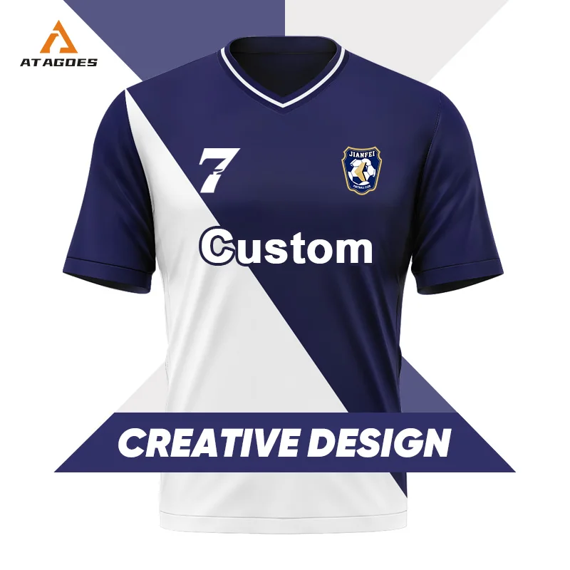 Custom Retro Short Sleeve Soccer Jersey Personalized Sublimation Printed Goalkeeper Football Shirts Soccer Wear Sets WO-X1003 1