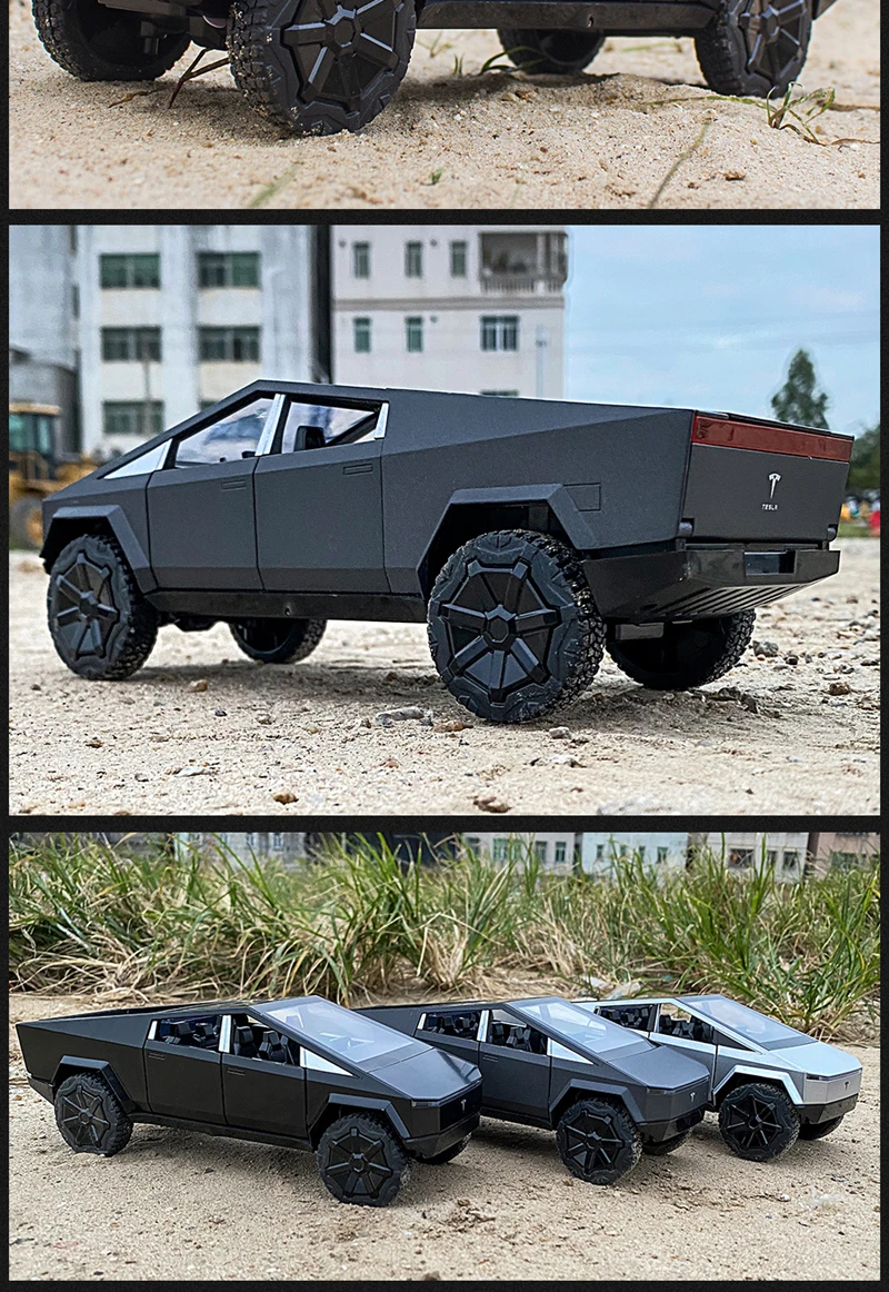 remote control boats Suv 1/64 Tesla Cybertruck Pickup Alloy Car Model Diecasts Metal Toy Vehicles Car Model Simulation Collection Matchbox Cars Gift pixar cars diecast