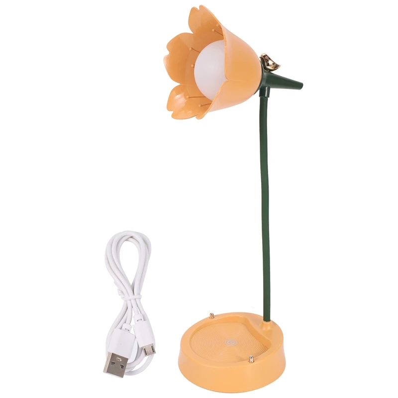 

Настольная лампа в виде цветка с USB-разъемом для защиты контактных глаз