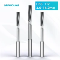 DRINYOUNG HSS Reamer Chucking Machining Tool Spiral Flute Straight HandleCutting Shank H7 3mm 4mm 5mm 6mm 7mm 8mm 9mm-16mm 1
