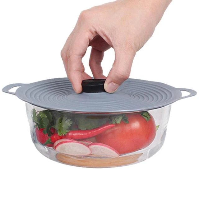 Silicone Microwave Bowl Cover Cooking Pot Pan Lid Food Fresh Covers  Spill-proof Self Sealing Lids Kitchen Cookware Accessories - Fresh-keeping  Lids - AliExpress