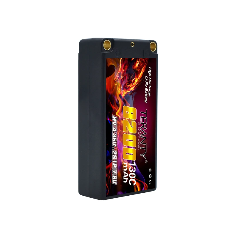 2S 7.6V 8200mah 130C/260C With 5.0mm Bullet See Through Shorty LiHV Battery Pack for 1/10 RC Car Race Car Parts