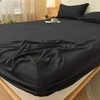 High Quality Fitted Sheet Single Double King Queen Size Mattress Cover With Elastic Band Bed Sheet 90/120/150/180 Fit Sheet 3
