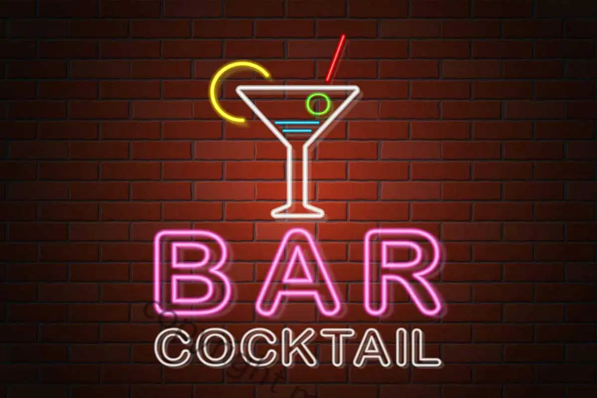 Neon Cocktail Bar Sign Tin Sign Tin Plates Wall Decor Retro Vintage Metal Sign Neon Sign For Home Club No Led