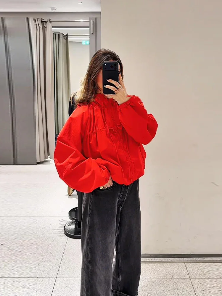 Chic Hooded Lace-Up Zipper Jacket Women - Image 4