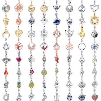 S925 스털링 실버 ME 파인애플 체리 파인 비즈, 오리지널 판도라 참 미 팔찌, 여성용 쥬얼리, 절묘한 DIY 선물, 신제품 상품 이미지