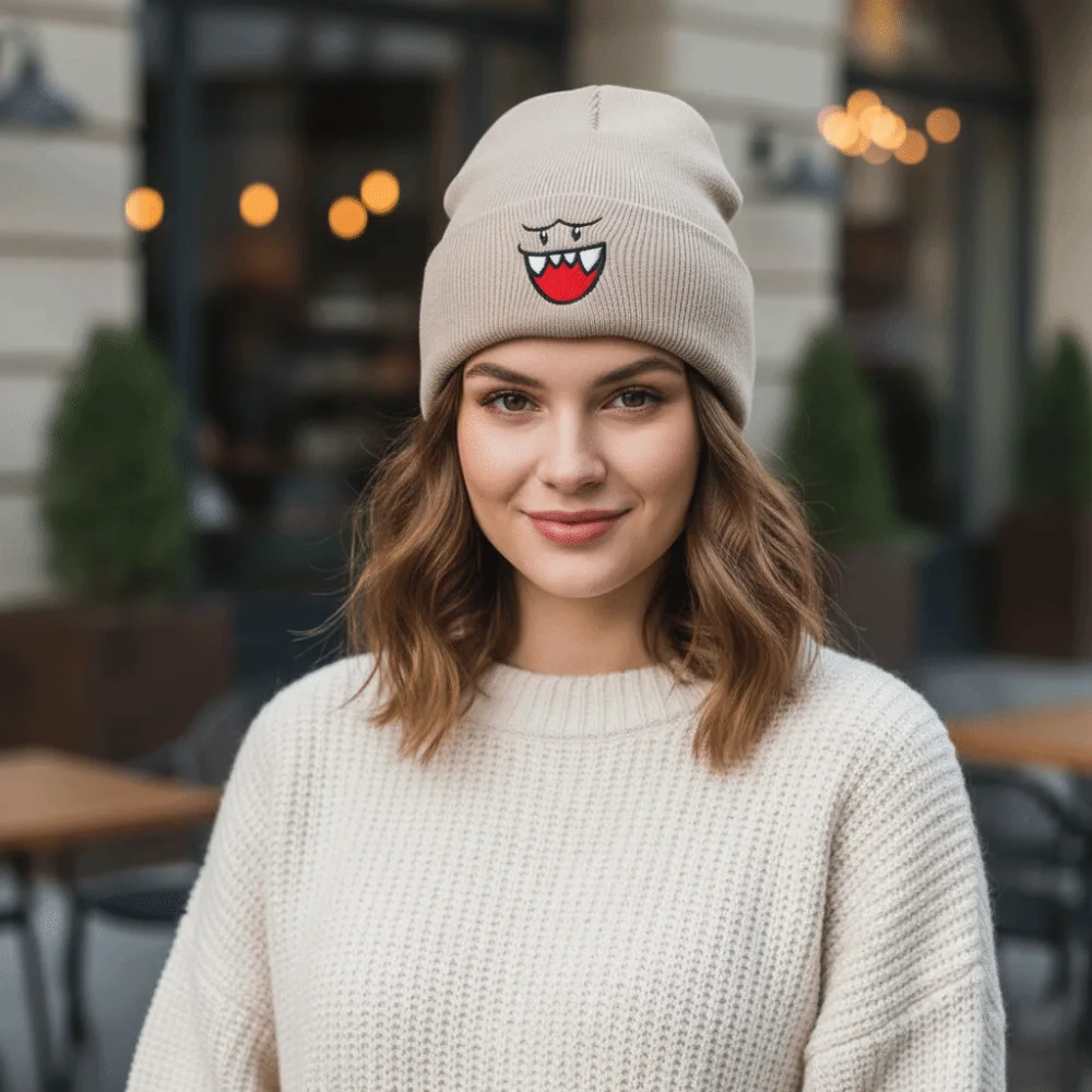 High Quality Kawaii Design Knit Hat Keep Warm Ear Protection Knitted Beanies Ladies Casual Cap for Woman/Men