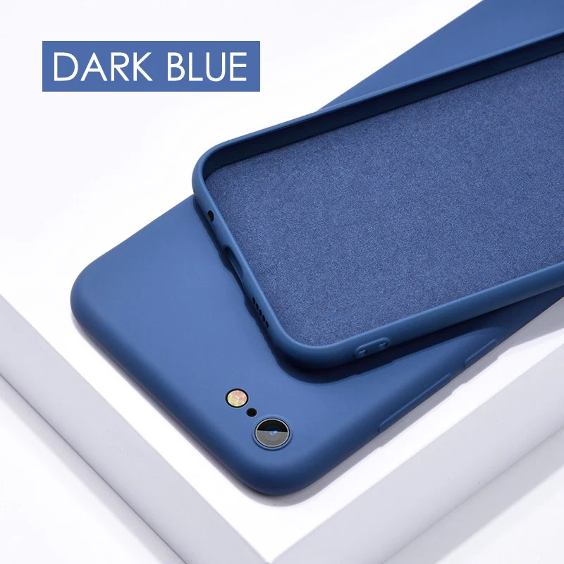Luxury Liquid Soft Silicone Shockproof Candy Color Back Cover