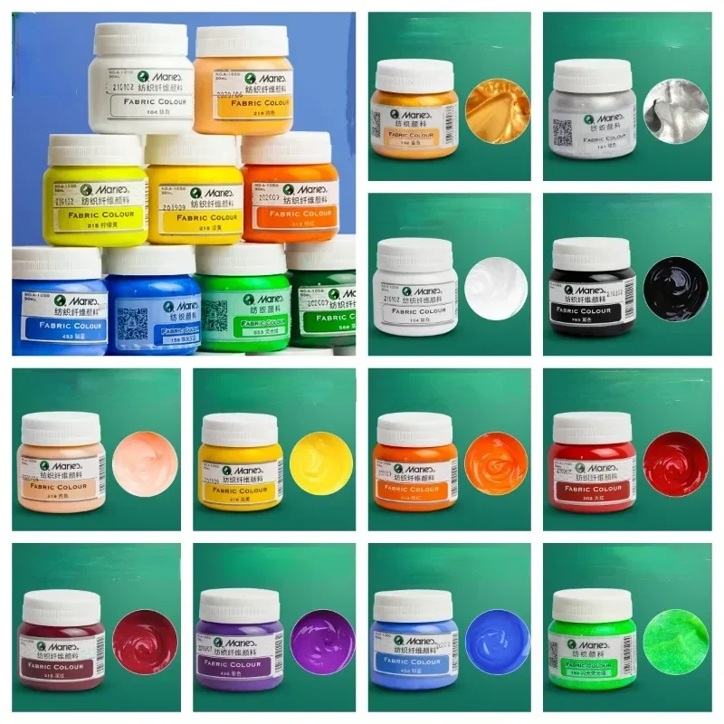 Textile Pigments Creative DIY Hand-painted Graffiti Shoes Fibre Clothes Waterproof Non-colour Loss Painting 50ml