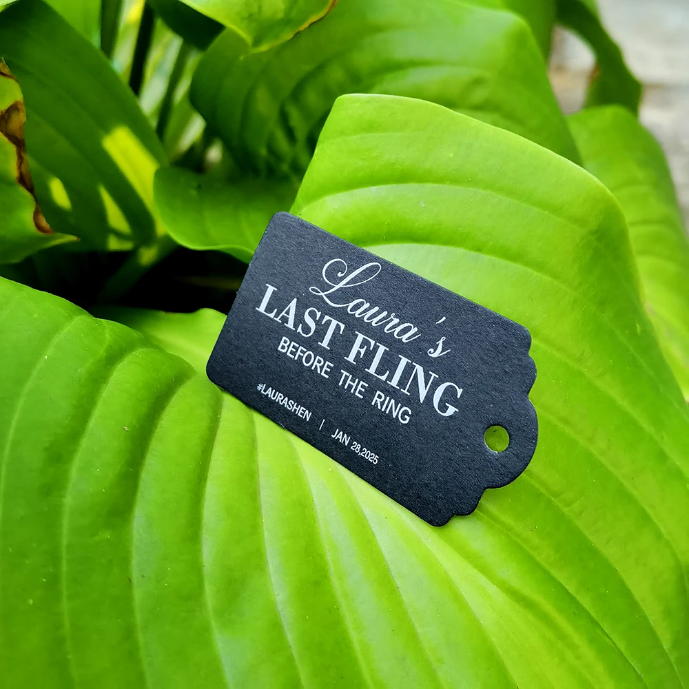 

BJ31-35x62mm Last Fling Before The Ring Favor and Gift Tags Paper Label Customization For Business Paper Tags For Clothes