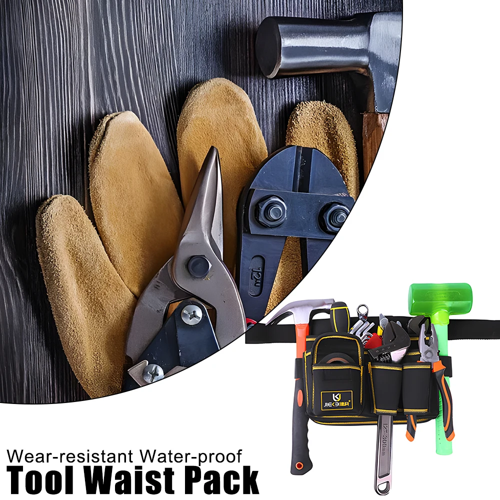 Multi-function Waist Pack Repair Tool Storage Bag Wrench Pliers Storage Bag Hardware Tool Pocket Oxford Cloth 2