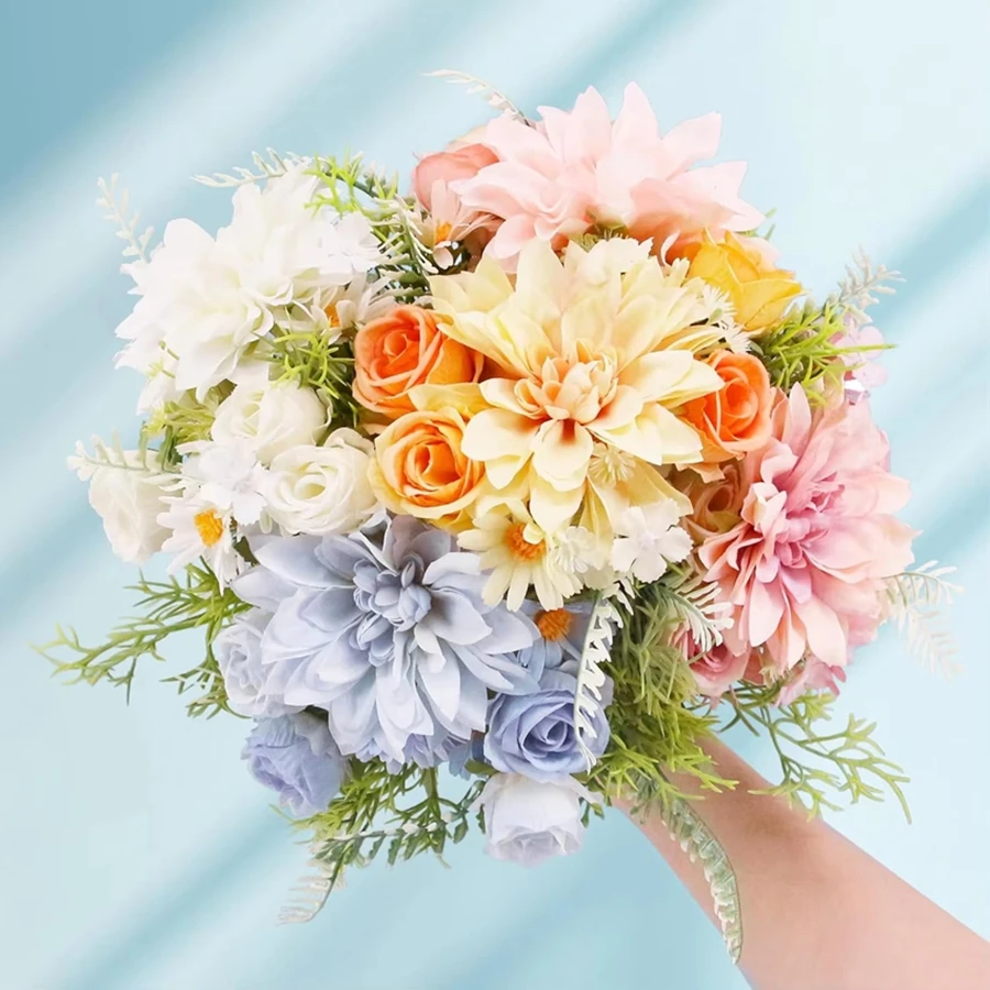 Artificial Dahlia and Hydrangea Bouquet 5