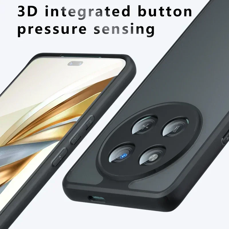 Matte Shockproof Airbag Phone Case with Hard Bumper and Soft Back Cover