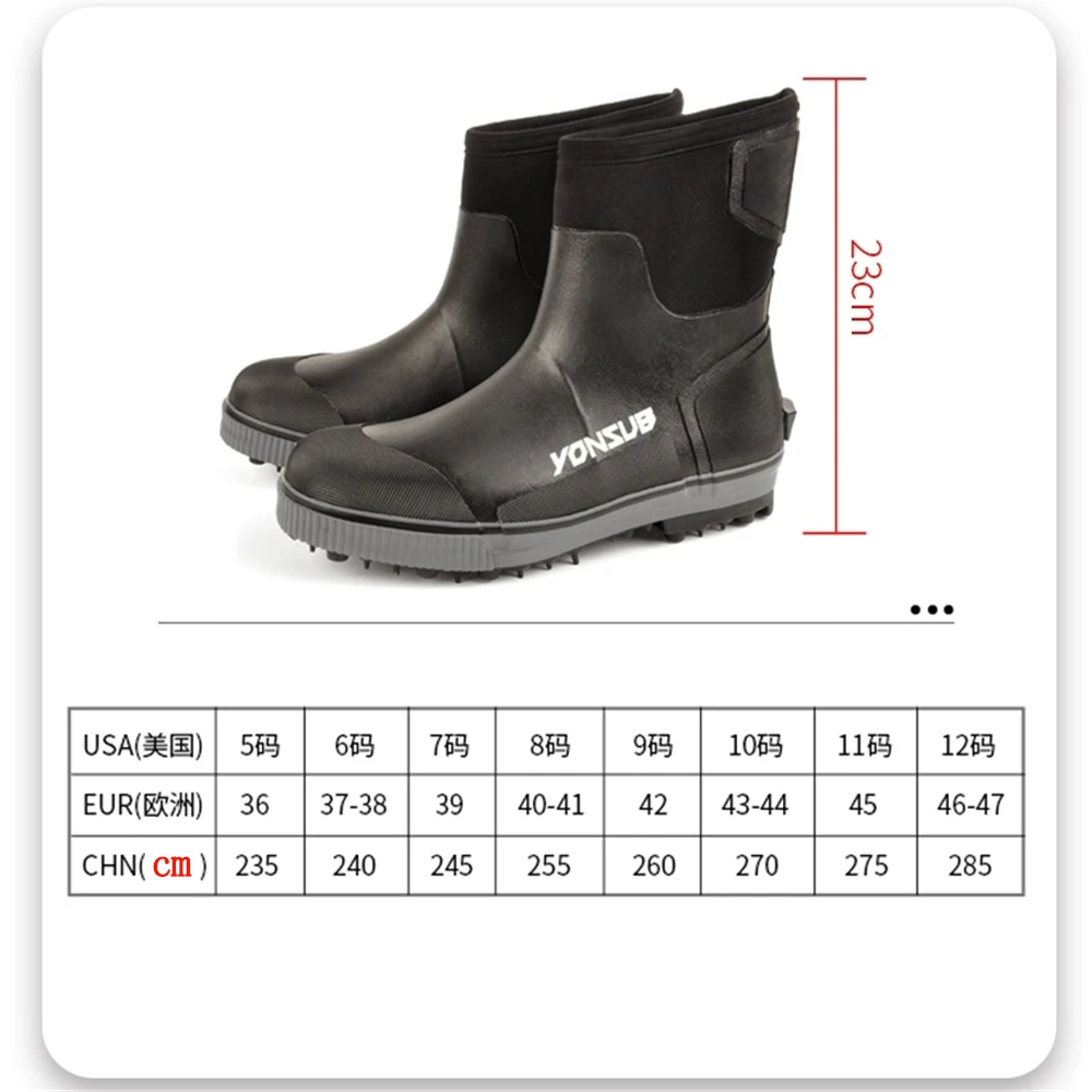 1 Pair Fly Fishing Shoes Upstream Boots Rubber Sole With Nails Professional Fishing Waders Climbing Hiking Skid-proof Shoes