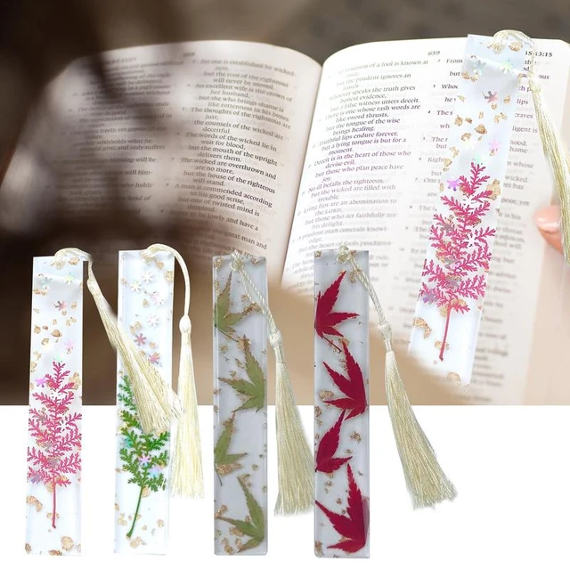 Flower Bookmark Floral Bookmark Transparent Clear Book Marks For