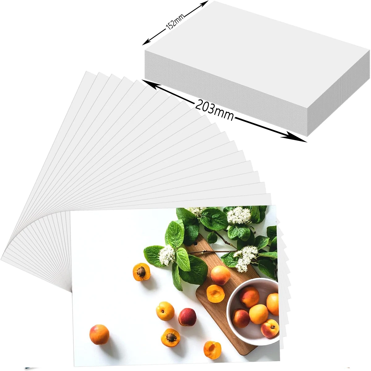 6RGlossy 포토 페이퍼 6x8인치 230gsm 프린터용 사진 용지 흰색 사진 인화지 사진 프린터 잉크젯용