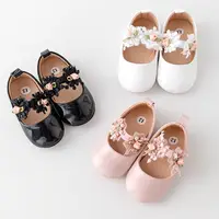 Baby Girl Shoes High Quality PU and TPR Anti-slip Sole Beautiful Flower Mary Jane Style Fashion Sandal Spring and Summer 0-6-12M