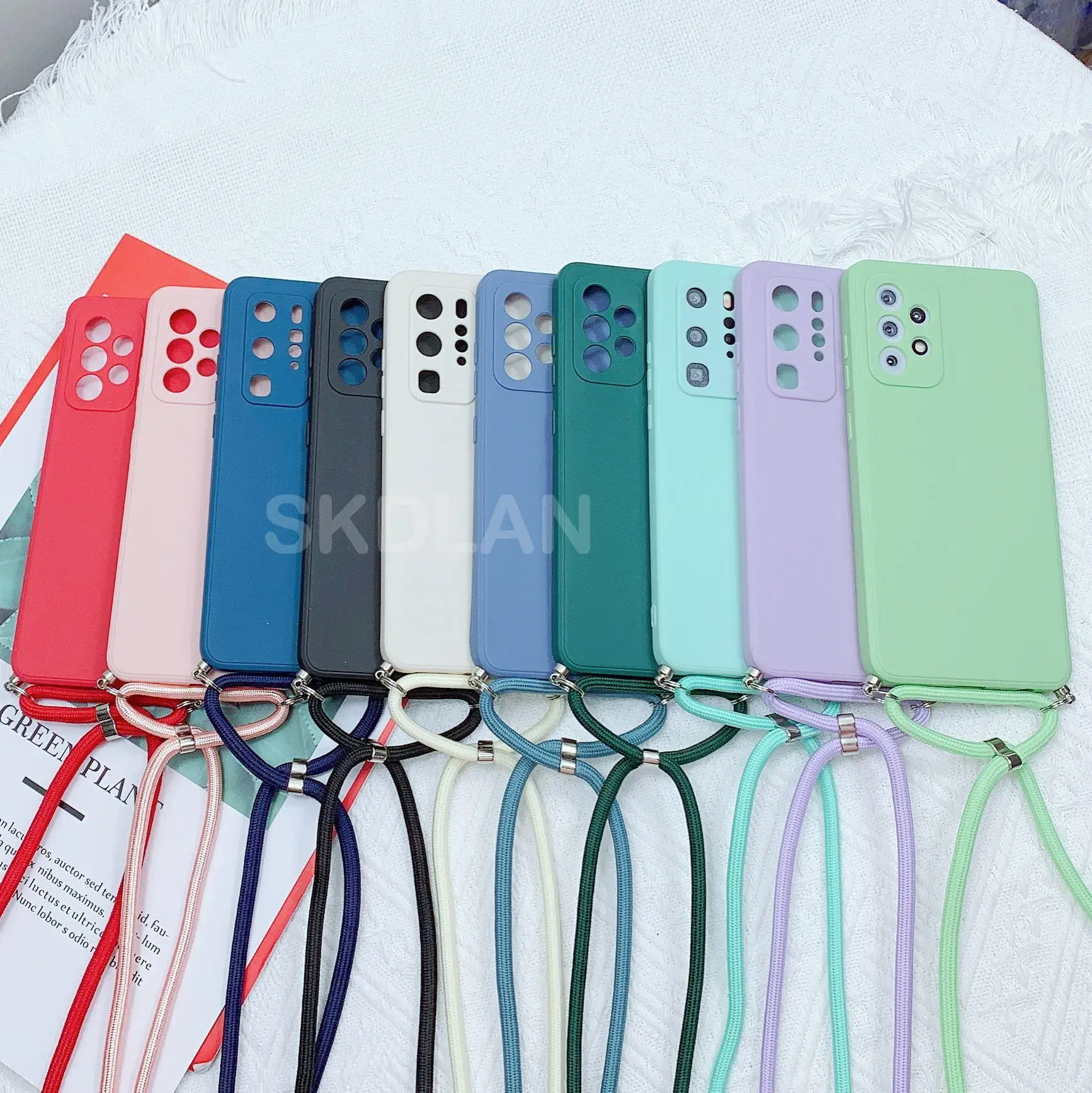 Crossbody Lanyard Silicone Phone Case with Strap and Shockproof Design