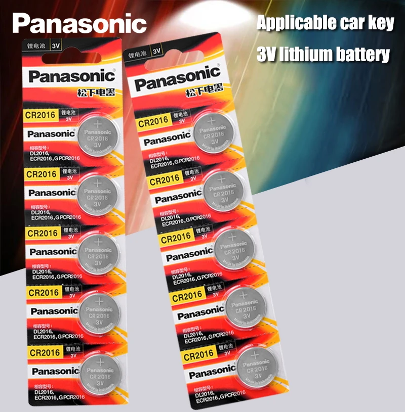 Литиевая батарея для часов Panasonic 10 шт./лот 3 в cr2016 DL2016 ECR2016 | Электроника
