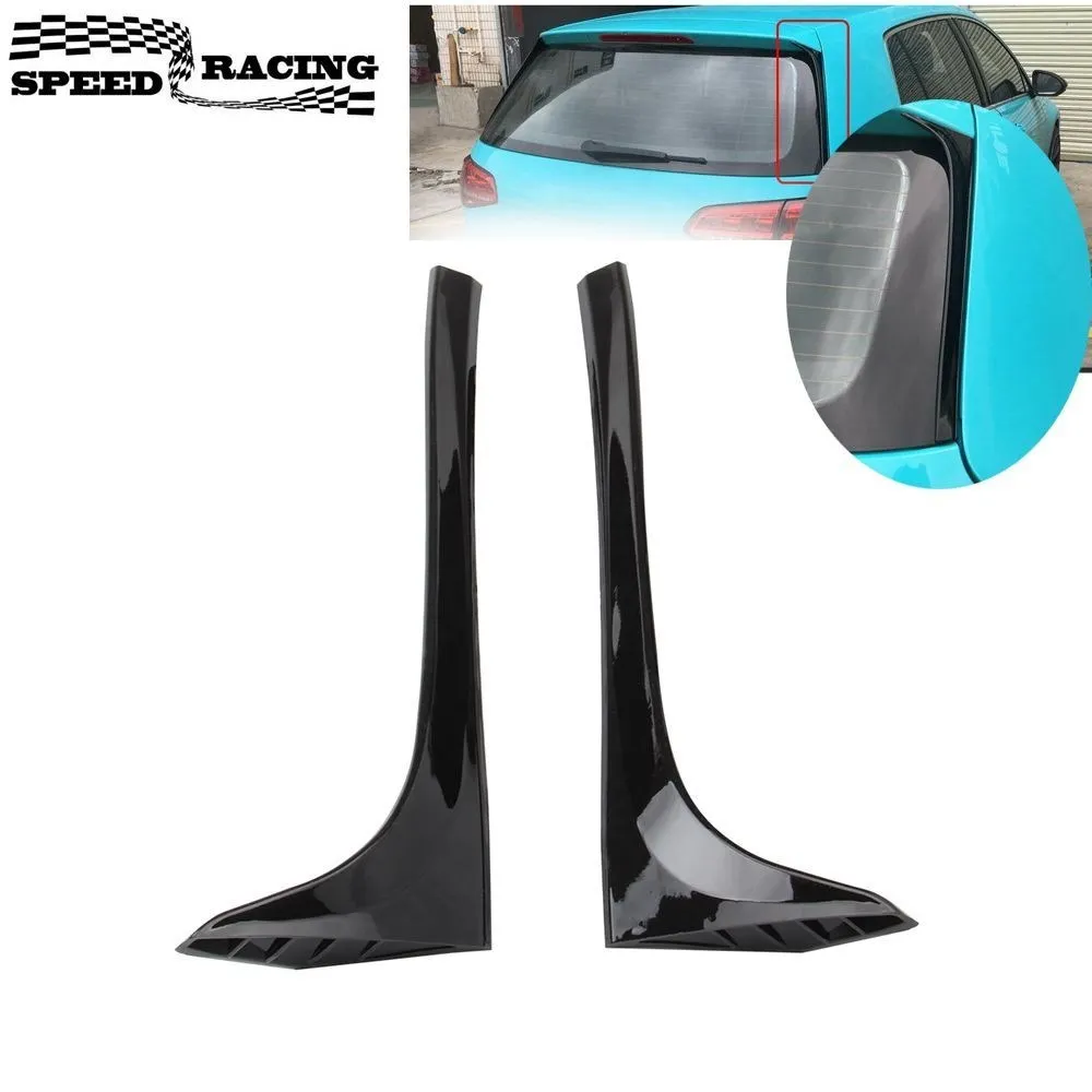 Auto Nero Lucido Lunotto Laterale Spoiler Ala Tronco Spoiler Ala Laterale Per Vw Golf 7 Vii Mk7 Tsi Tdi 14-18