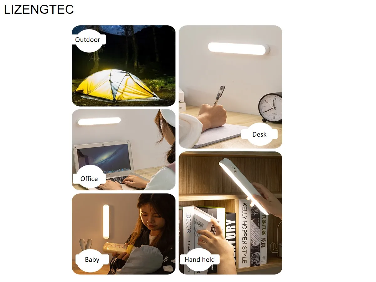 LIZENGTEC-새로운 원격 제어 USB 가제트 자기 매력 충전식 타이밍 자동 종료 LED 조명, 무료배송