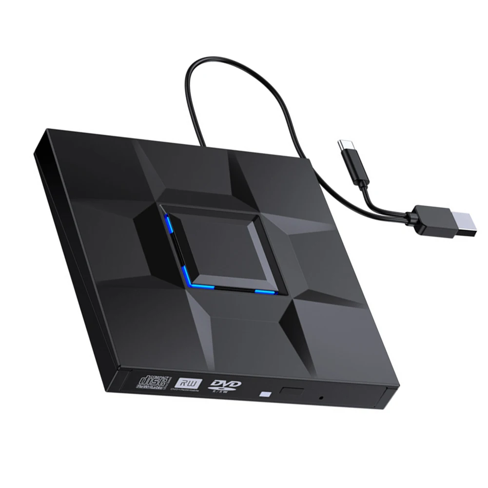 외장 CD/DVD 드라이브, USB 3.0 C 타입 DVD 드라이브 플레이어, DVD/CD-RW 광학 디스크 드라이브, 노트북 데스크탑용 휴대용 CD DVD 버너
