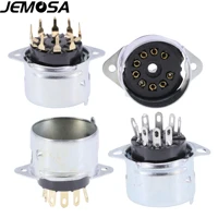 9Pin Tube Socket Bakelite With Aluminum Shield For 12AX7 12AU7 ECC83 ECC82 EL84 7199 ECC88 6922 Vacuum Tube Amplifier Audio HIFI 1