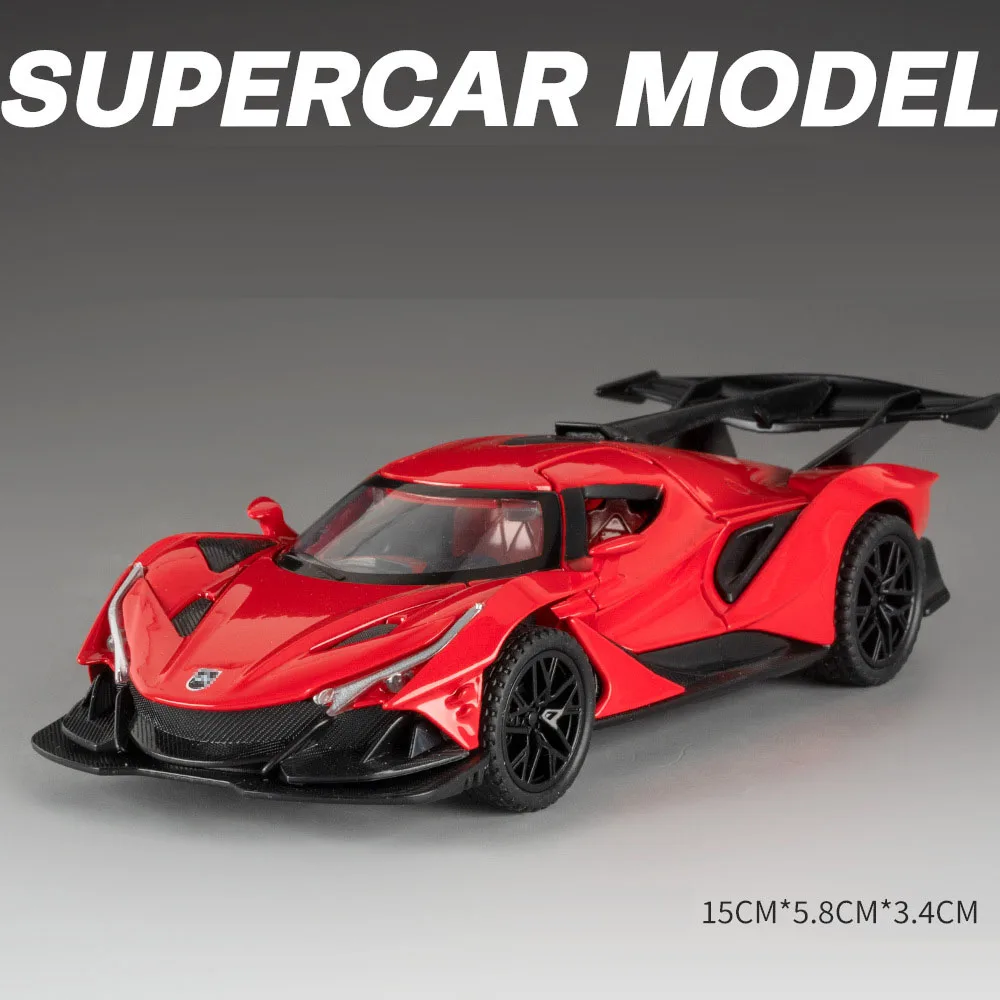 1:32 Diecast Alloy Car with Sound, Light & Rear Wheel Return Force – Doors Open Miniature Supercar Fashion Gift